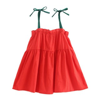 Đầm cotton 2 dây dễ thương cho bé (2-7 tuổi)