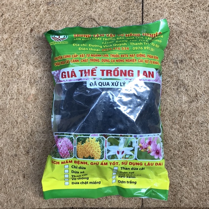 1kg Than củi đóng gói đã qua xử lý, dùng trồng hoa lan, cây cảnh