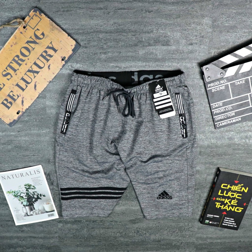 Quần đùi thể thao nam ,Quần short tập gym nam 3 sọc ngang co dãn dày dặn | BigBuy360 - bigbuy360.vn