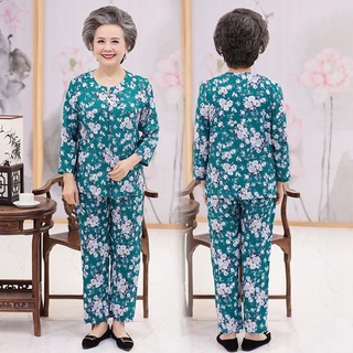 Bộ đồ bà già cotton lụa, áo bà ba xuân hè