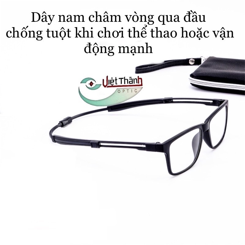 gọng kính cận thể thao nam nữ 5 trong 1 đa năng có nam châm kính sống ảo wannahang 5 in 1