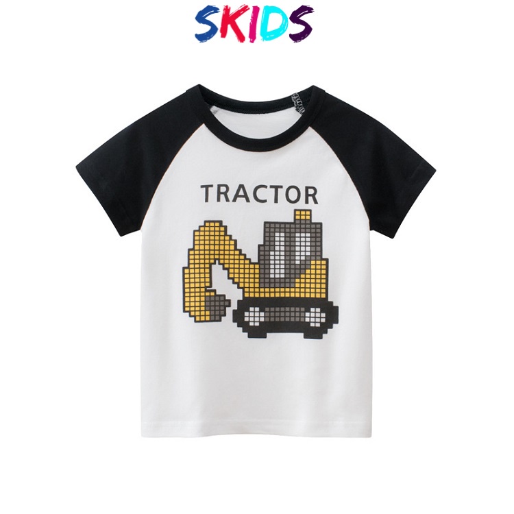 Áo thun bé trai hàn quốc cộc tay mùa hè thời trang trẻ em 12-30kg SKIDS