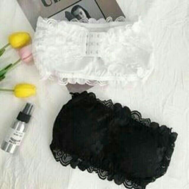 Áo Bra Không Dây Hoa Đào Có Mút Ngực