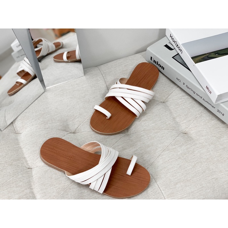 Sorami.Shoes | Dép xỏ ngón đế bằng quai da