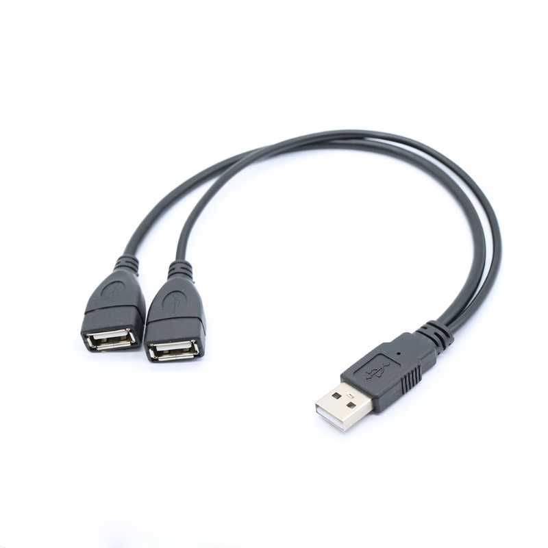 Dây Cáp Chữ Y Nối Dài Chuyển Đổi USB 1 Đầu Cắm Sang 2 Ổ Cắm Chống Mòn Cho Máy Tính Laptop