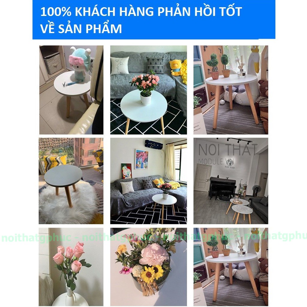 𝐁𝐚̀𝐧 𝐓𝐫𝐚̀ 𝐓𝐫𝐨̀𝐧 Kiểu Nhật - chân gỗ tự nhiên, đường kính 4𝟎𝐜𝐦, 50cm và 60cm