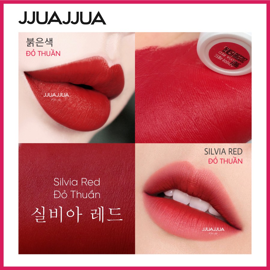 SON THỎI LÌ JJUAJJUA SILVIA (ĐỎ THUẦN) | BigBuy360 - bigbuy360.vn
