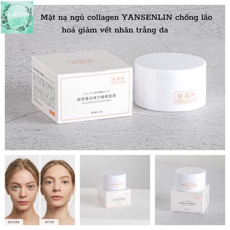 Mặt nạ ngủ collagen YANSENLIN chống lão hoá giảm vết nhăn trắng da