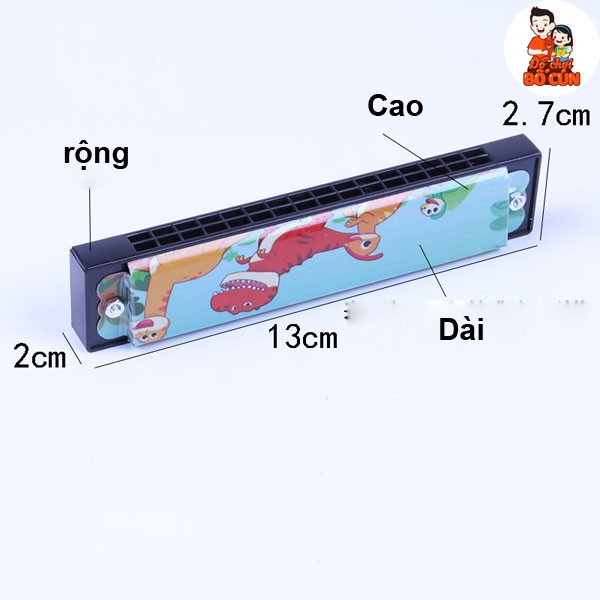 Kèn acmonica 32 lỗ bằng gỗ và nhựa in họa tiết dễ thương cho bé