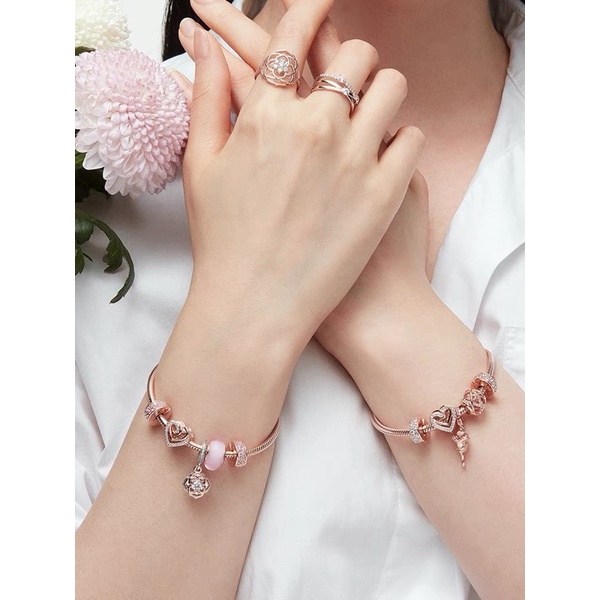 Vòng tay Pandora màu Rose Gold Fullbox