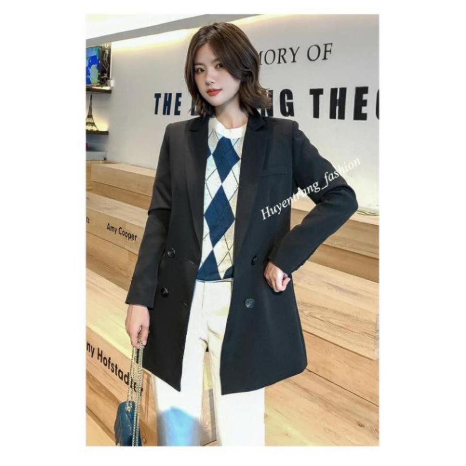 Áo vest nữ dáng dài đính 4 khuy tay nhiều màu chất vải cao cấp | BigBuy360 - bigbuy360.vn