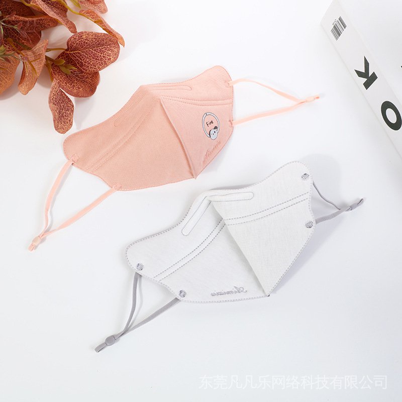 Khẩu Trang cotton Dày 3 Lớp Chống Bụi Thoáng Khí Dễ Thương Có Thể Giặt Tái Sử Dụng Cho Bé Từ 4-15 Tuổi
