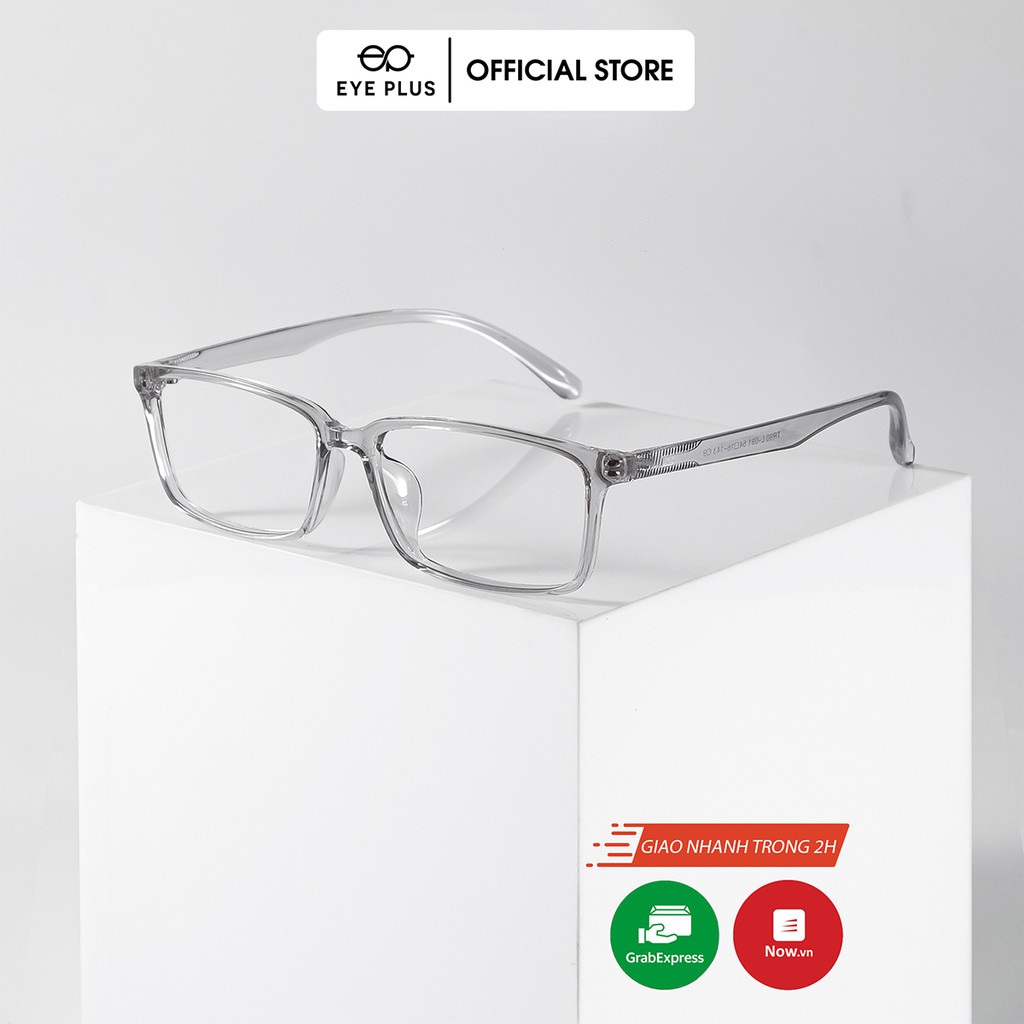 Gọng kính cận nam nữ thời trang EYE PLUS nhựa dẻo dáng vuông phối sọc N240-091 | BigBuy360 - bigbuy360.vn
