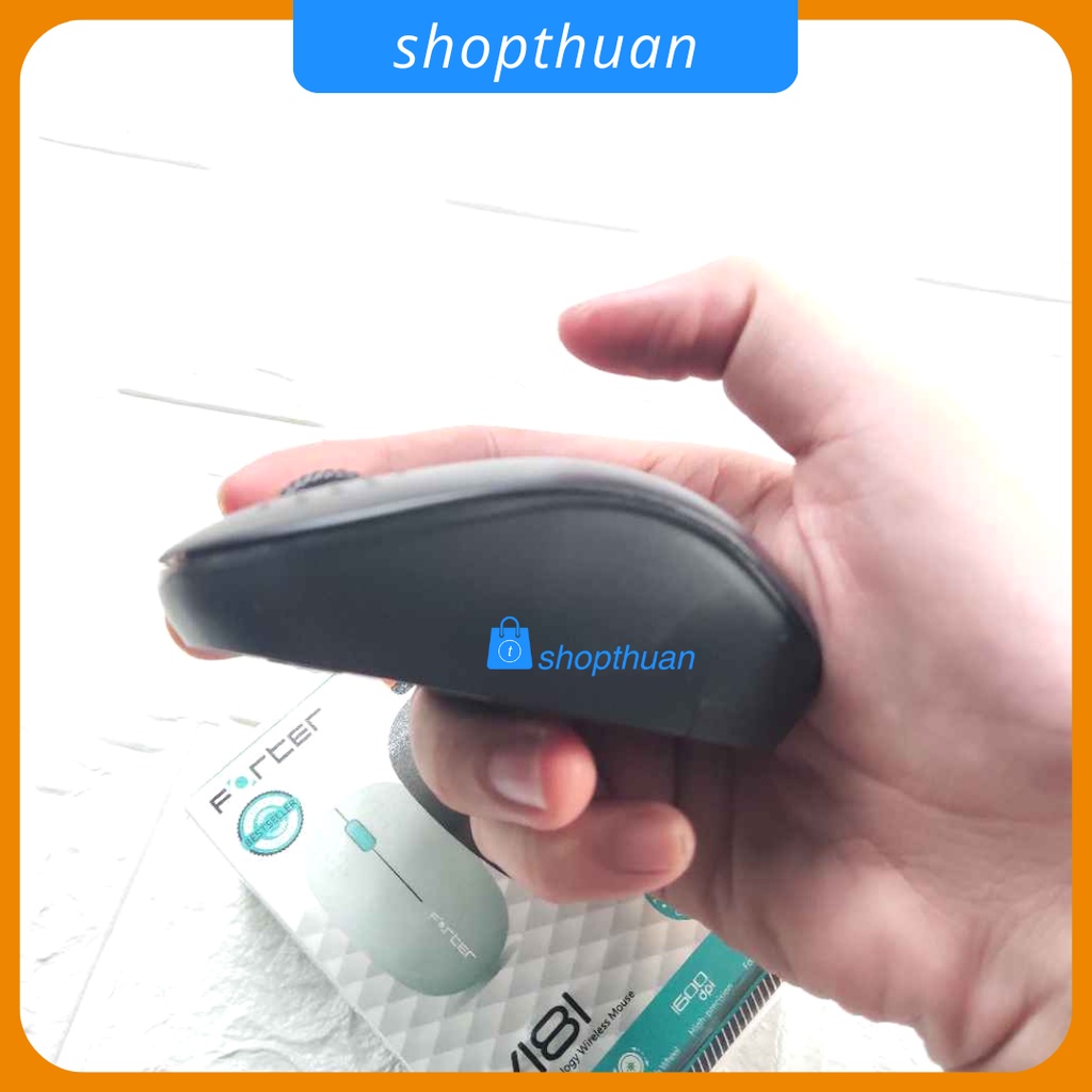 Chuột không dây Forter V181 màu đen kèm 1 pin AA