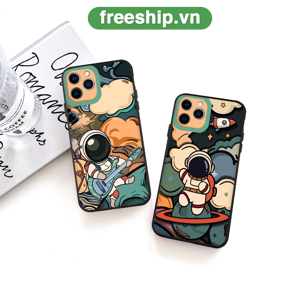 Ốp lưng Iphone vuông cạnh phi hành gia siêu cute ốp iphone 11 promax 12 pro max 13 pro max 6 6plus 7 plus 8 x xr xsmax