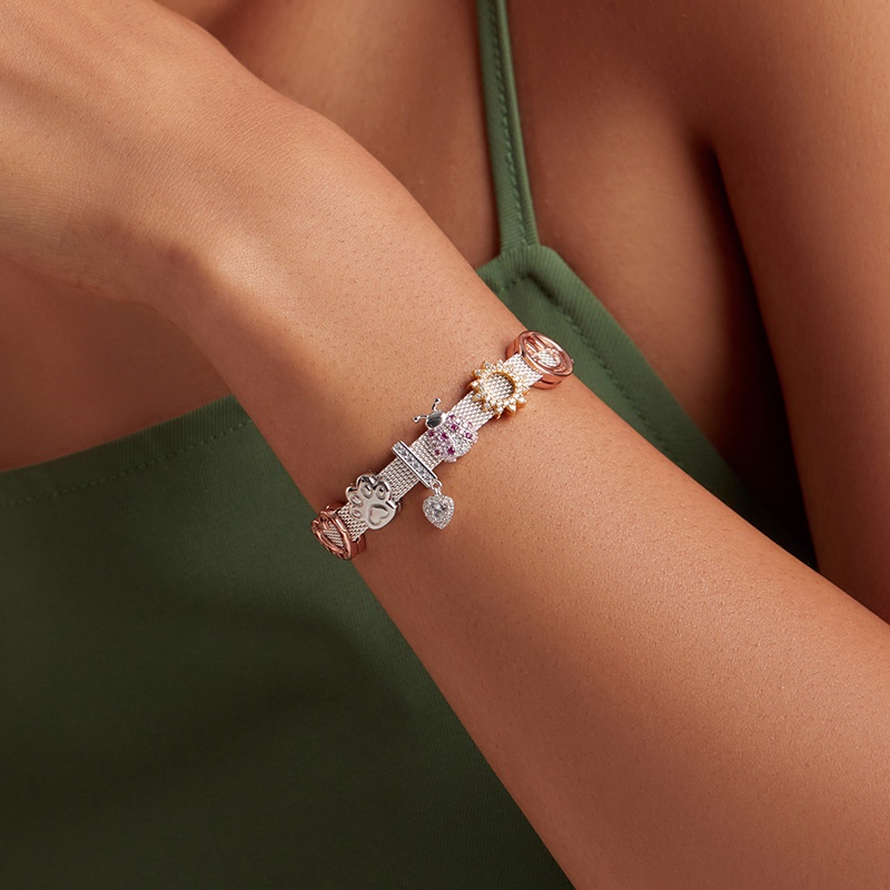 Vòng đeo tay BAMOER chất liệu bạc 925 kiểu dáng thời trang cho nữ