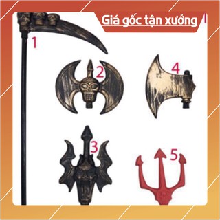 (Halloween) (Halloween) HÀNG HOT  HALOWEEN- Cây vũ khí dài 1 m tay cầm halloween