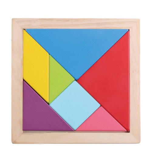 Đồ chơi ghép trí uẩn tangram size 15*15*1.1cm, đồ chơi gỗ an toàn trí tuệ cho bé Bkid21