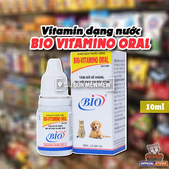 [CẬN DATE][CHÍNH HÃNG] Bio- Vitamino Oral dạng uống cho chó mèo