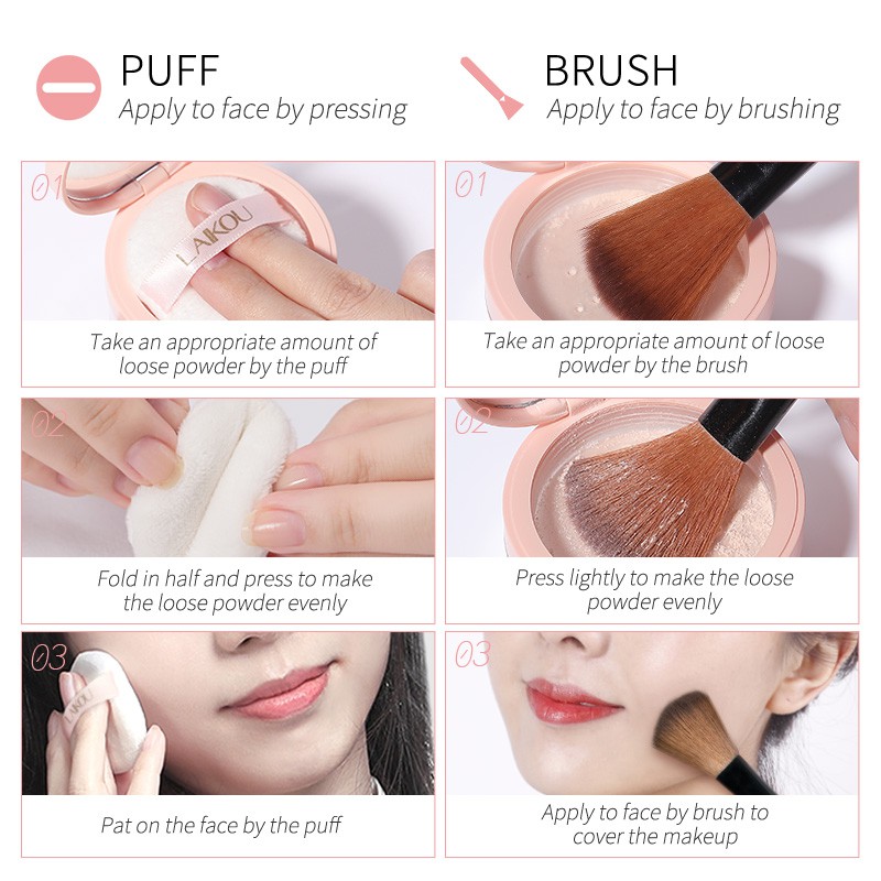 Phấn phủ lì kiềm dầu lâu trôi Laikou 12g