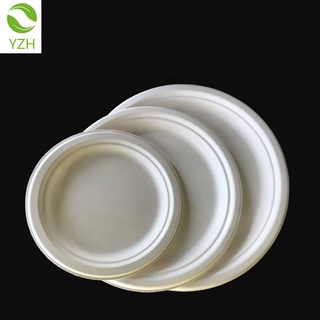 20 Đĩa tròn bã mía 6 inch ~16cm (màu trắng)