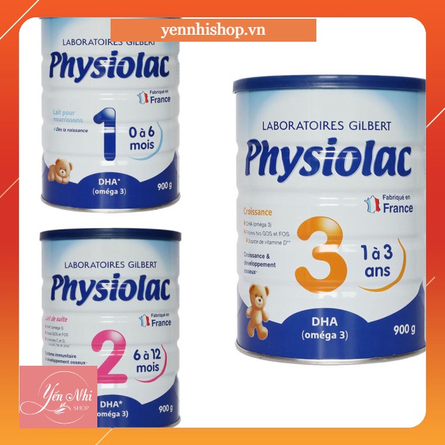 Sữa Physiolac số 1,2,3 - 900g date MỚI 2023