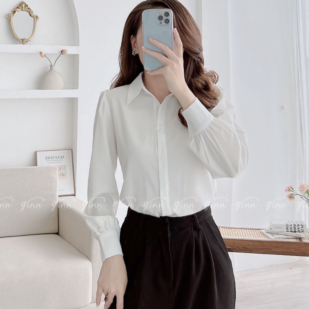 Áo Sơ Mi Nữ Công Sở Lamise Vải Mềm Phong Cách Hàn Quốc