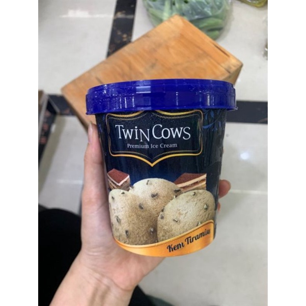 KEM HỘP CAO CẤP TWIN COWS VINAMILK 450ML TIRAMISU/DÂU PHÔ MAI/SOCOLA/MATCHA SOCOLA
