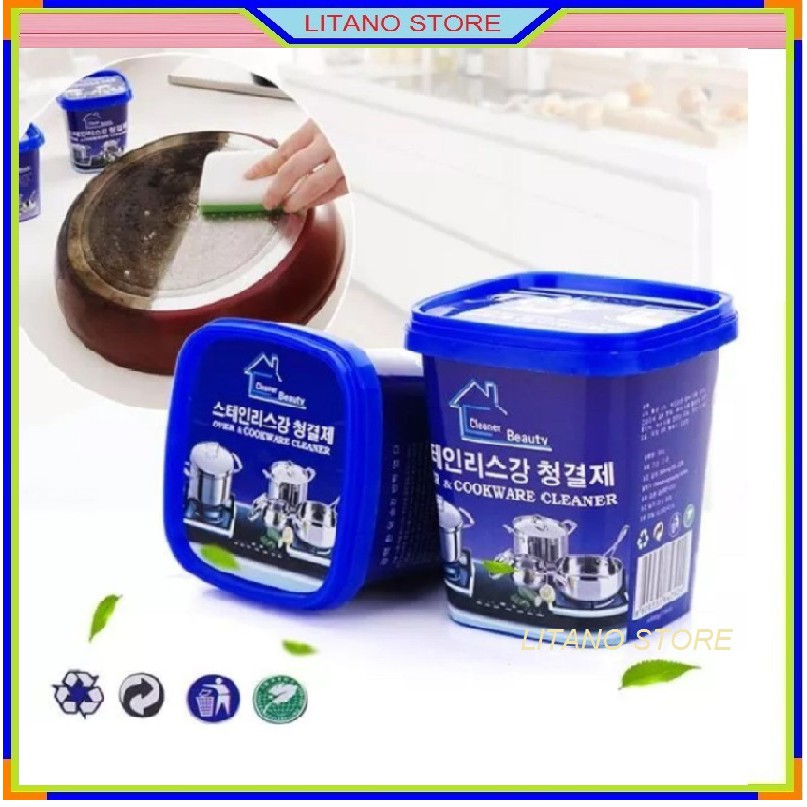Kem Tẩy Rửa Xoong Nồi Đa Năng Hàn Quốc Dạng Kem Trọng Lượng 500gram ,Đánh Bay Các Vết Bẩn Cứng Đầu