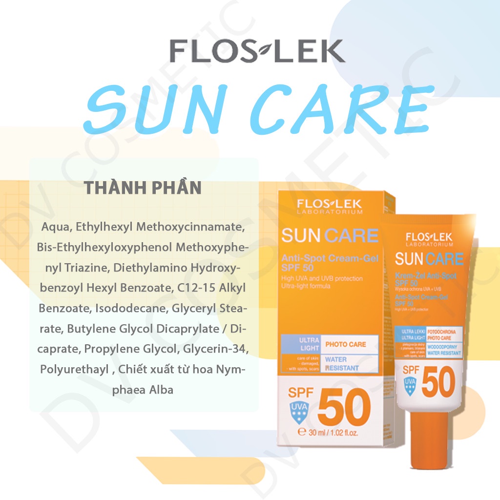 Kem chống nắng Floslek Anti Spot cream gel SPF 50+ 30ml