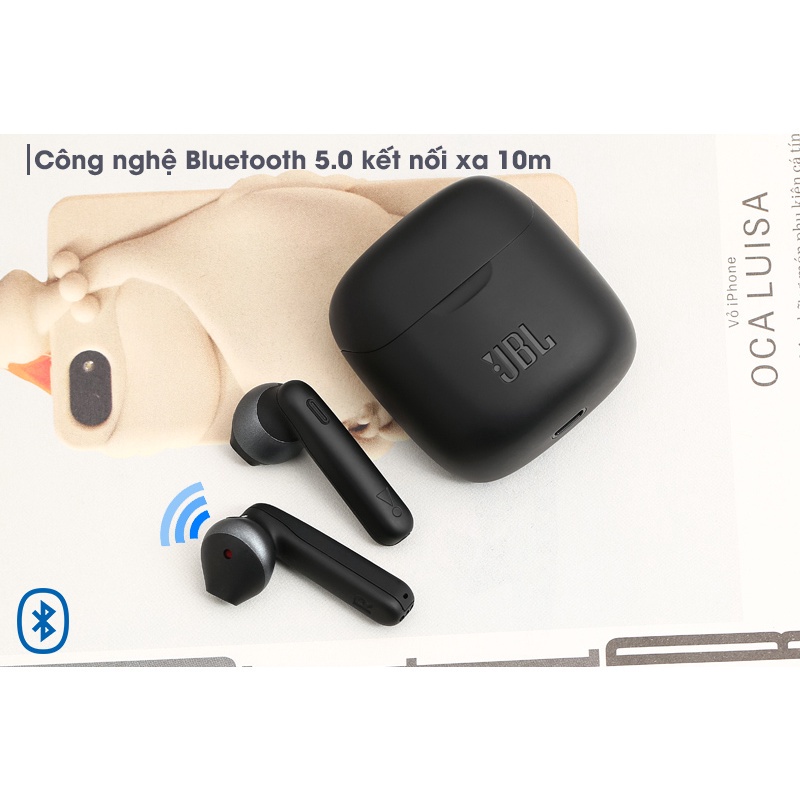 Tai nghe BLUETOOTH JBL Tune 220, Tai Nghe Nhét Tai TWS âm thanh Sống Động giá rẻ, dùng cho IOS Và Android