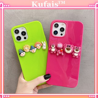 Ốp Điện Thoại Gấu 3d Màu Dạ Quang Cho Iphone 12 Pro Max Iphone6 7 8 Plus X Xr Xs 1Pro Max Se2020