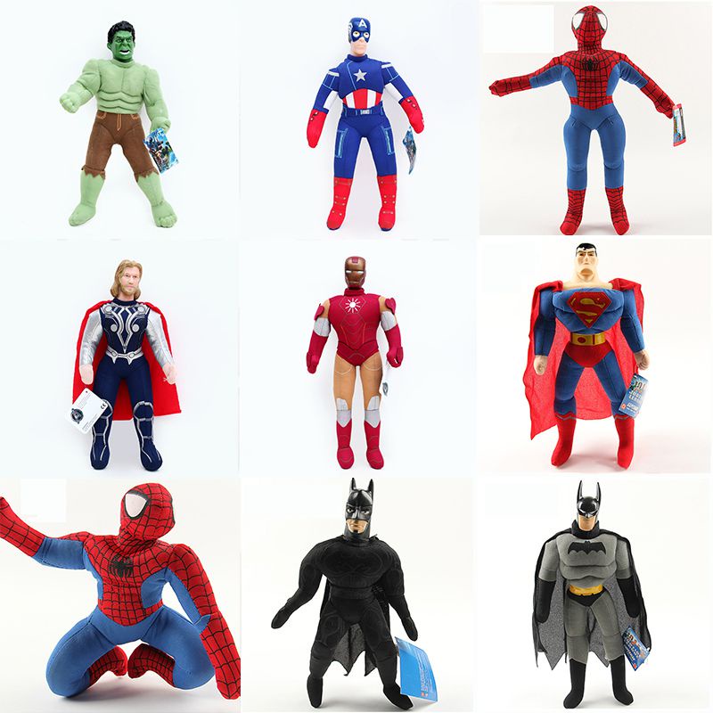 Búp Bê Nhồi Bông Mềm Hình Nhân Vật Thor / Hulk / Captain America Dễ Thương Cho