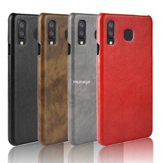 For Samsung Galaxy A8 Star Case Luxury Hard PC PU Leather Case Back Cover