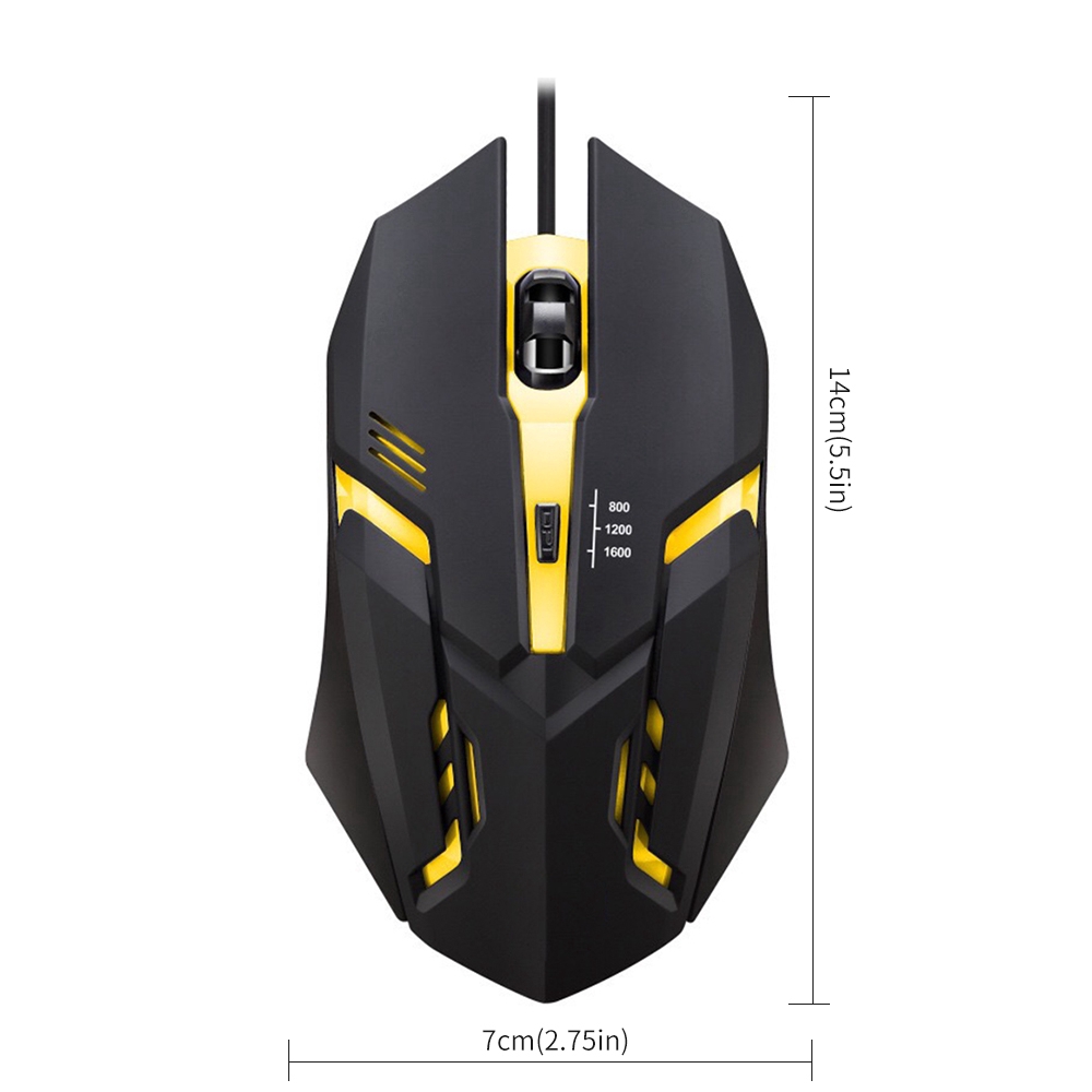 Chuột Chơi Game Có Dây K2 800 / 1200 / 1600dpi
