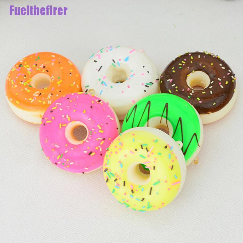 CHARMS Đồ Chơi Bóp Squishy Hình Bánh Donut Dễ Thương Nhiều Màu