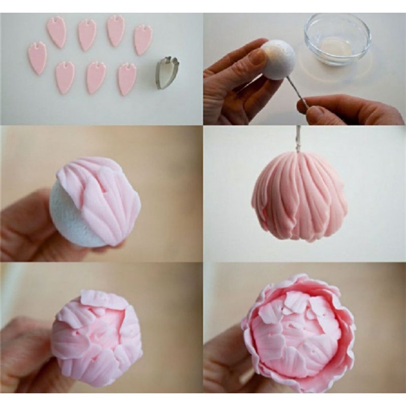 khuôn nhấn cắt cánh hoa peony bộ 4c bằng inox