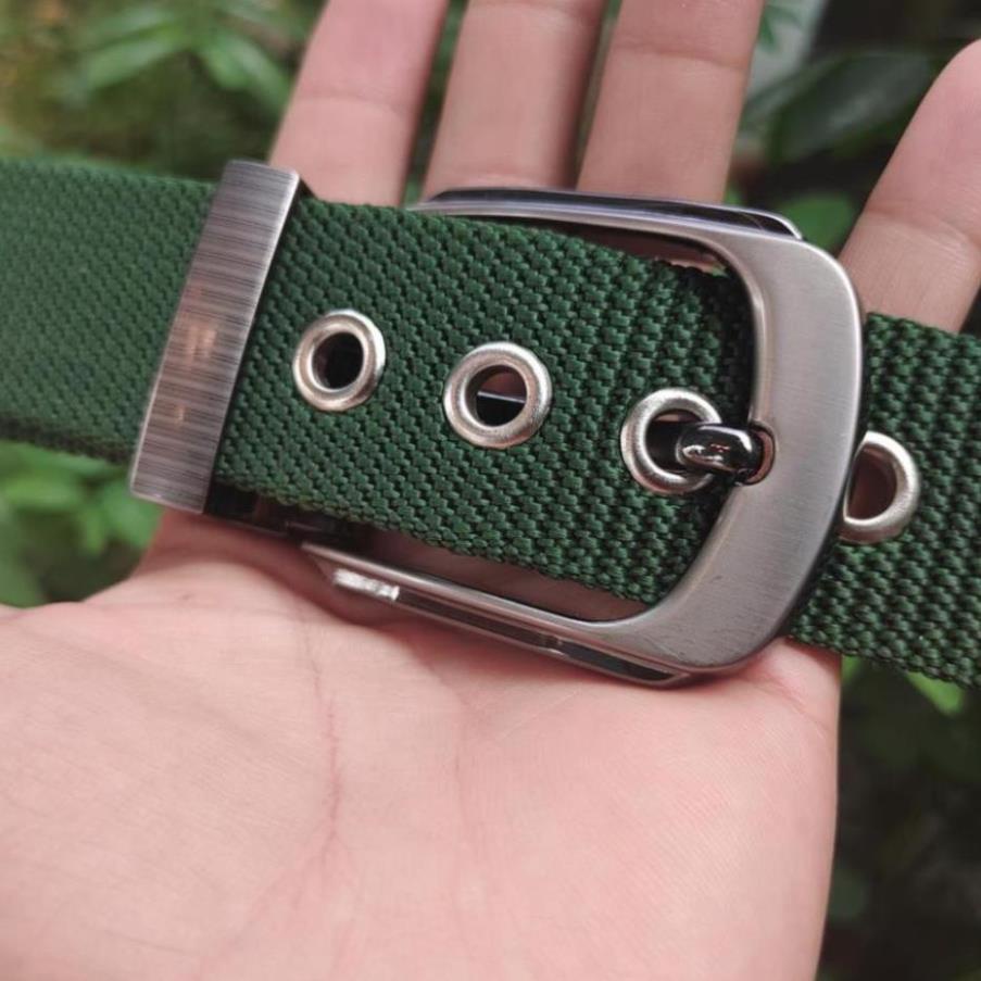 Dây Nịt Nam Vải Dù Siêu Bền Xỏ Lỗ Đóng Khoen, Phong Cách Lính Phù Hợp Với Mọi Lứa Tuổi