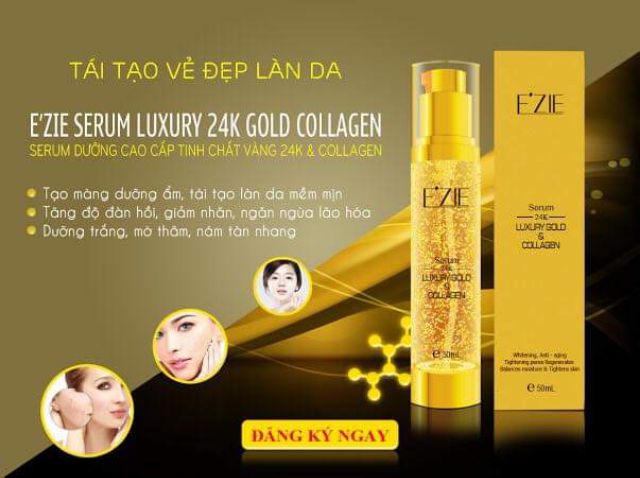 EZIE Serum dưỡng da cao cấp tinh chất vàng 24k & Collagen