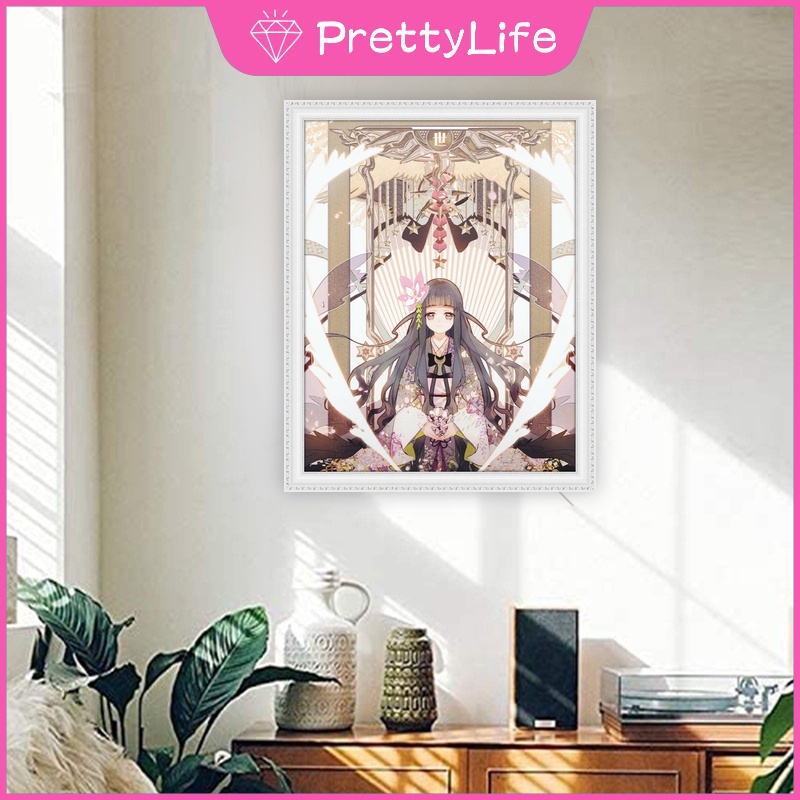 Bộ Tranh Đính Đá 5D Tự Làm Họa Tiết Hoa Anh Đào Kích Thước 40x50cm Trang Trí Phòng Bé