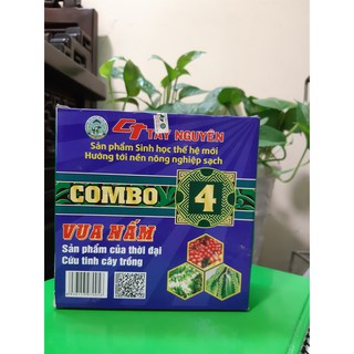 Chế phẩm sinh học COMBO 4 (VUA NẤM) - 1 hộp 3 chai 250ml