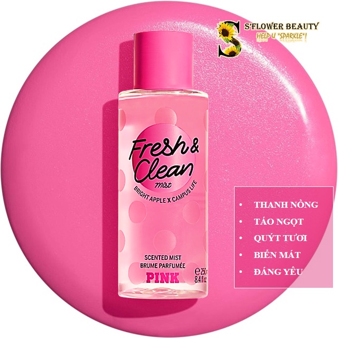 PINK Original | Xịt Thơm Toàn Thân Victoria’s Secret PINK Body Mist - Warm &amp; Cozy | Fresh &amp; Clean | Cool &amp; Bright