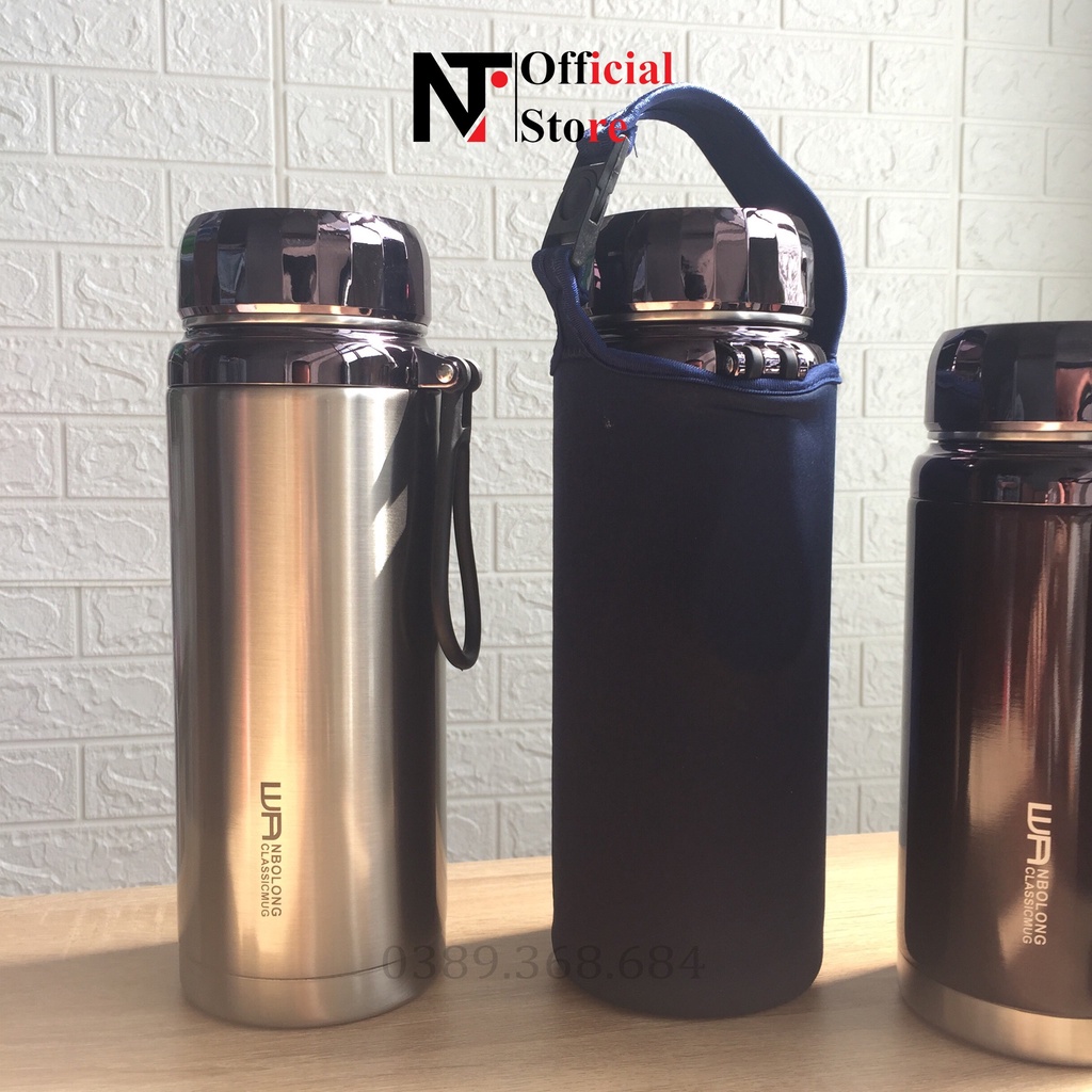 Túi đựng bình nước, túi đựng bình giữ nhiệt 1500ml, chất liệu vải chống thấm, chống va đập - NT Store