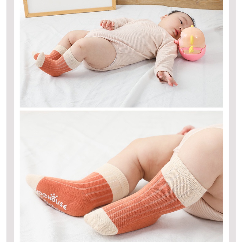 Vớ Cotton Mềm Chống Trượt Cho Bé Sơ Sinh Từ 0-3 Tuổi