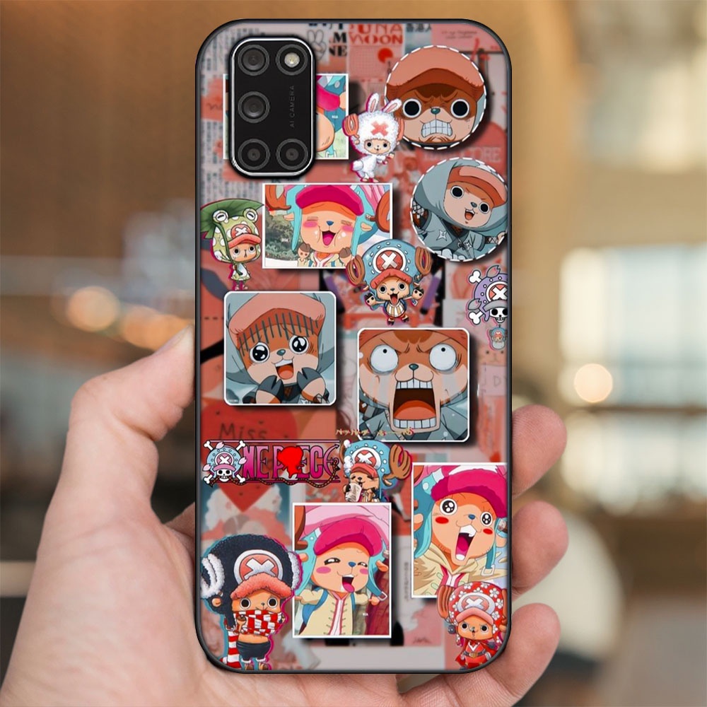 Ốp lưng Oppo A52, A92 viền đen in hình Chopper One Piece Đảo Hải Tặc