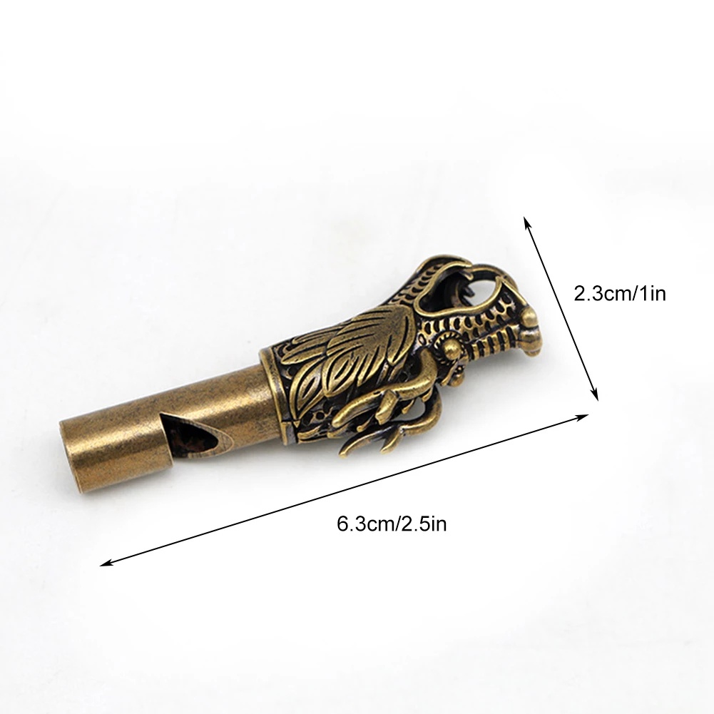 Còi Sinh Tồn Mini Bằng Đồng Thau Phong Cách Retro Thời Trang