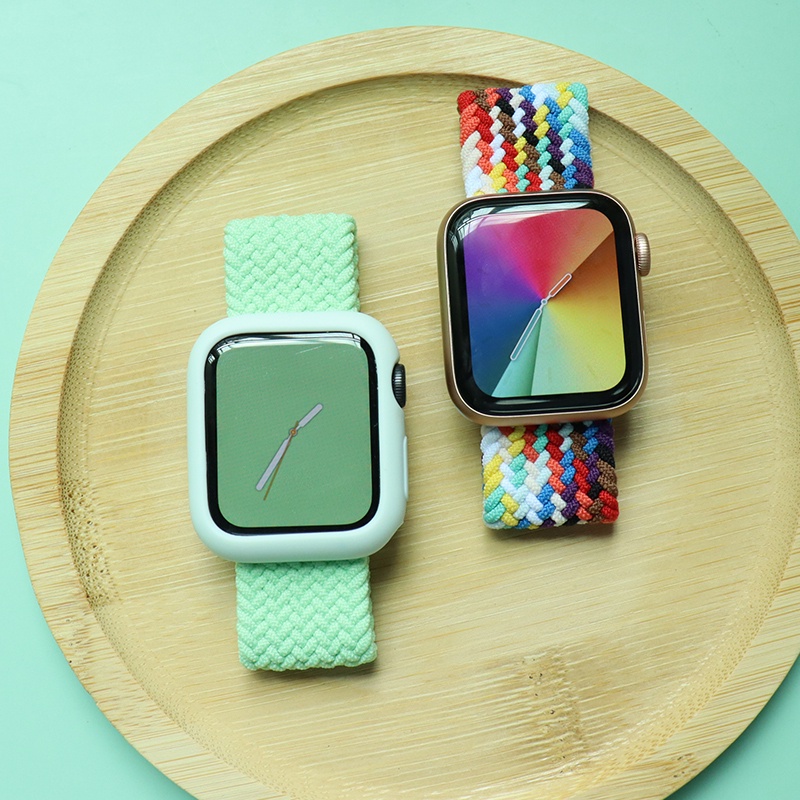 Dây đeo nylon bện thích hợp cho iwatch 49mm 45mm 41mm 44mm 40mm 42mm 38mm iwatch series 8/7/6/5/4/3/2/1/SE