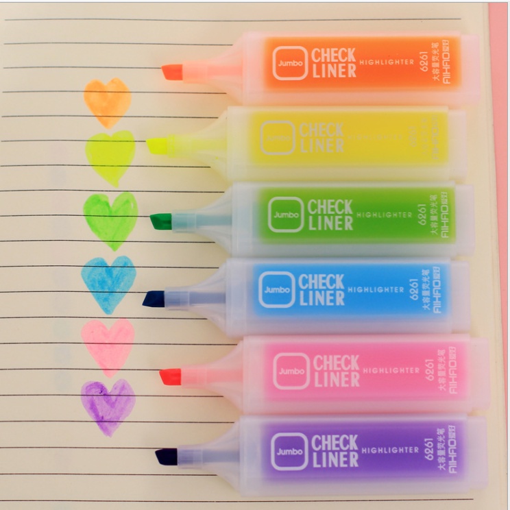 Bút đánh dấu , Bút nhớ, Bút Highlight pastel dễ thương nhiều màu cho học sinh dễ dàng đánh dấu ghi nhớ học tập