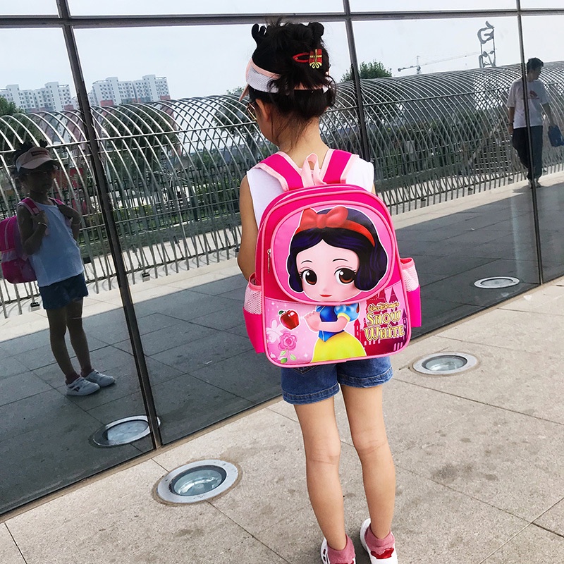 Balo đi học cho bé, balo 2 ngăn chống thấm nước in hình xinh cho bé kích thước 30cm x 28cm x 14cm