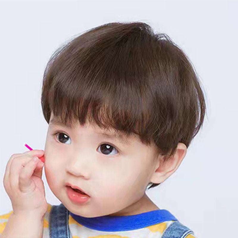 Bộ Tóc Giả Ngắn Thẳng Tự Nhiên Thời Trang Cho Bé Trai